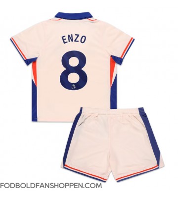 Chelsea Enzo Fernandez #8 Udebanetrøje Børn 2024-25 Kortærmet (+ Korte bukser)